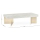 Geometric Rectangular Dark French Oak & Gilded Coffee Table