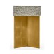 Geometric Rectangular Dark French Oak & Gilded End Table