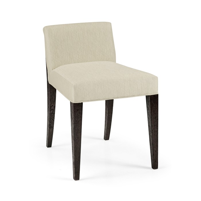 Geometric Dark Mocha Oak Vanity Chair