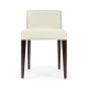 Geometric Dark Mocha Oak Vanity Chair