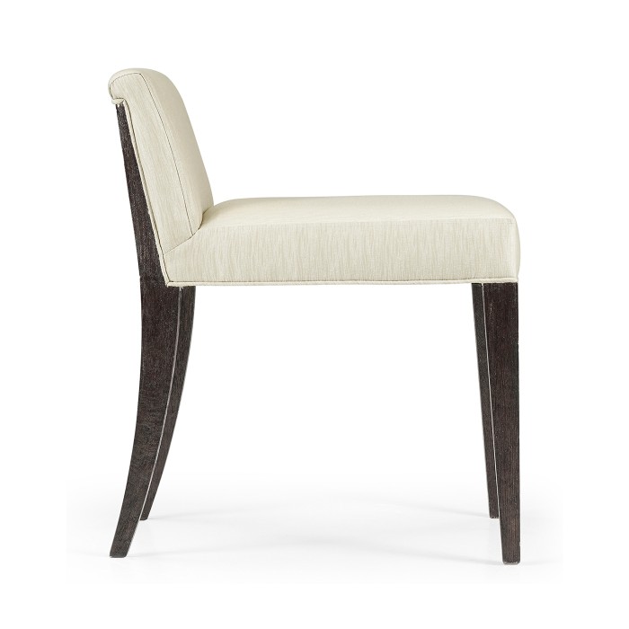 Geometric Dark Mocha Oak Vanity Chair