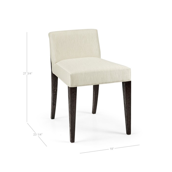 Geometric Dark Mocha Oak Vanity Chair