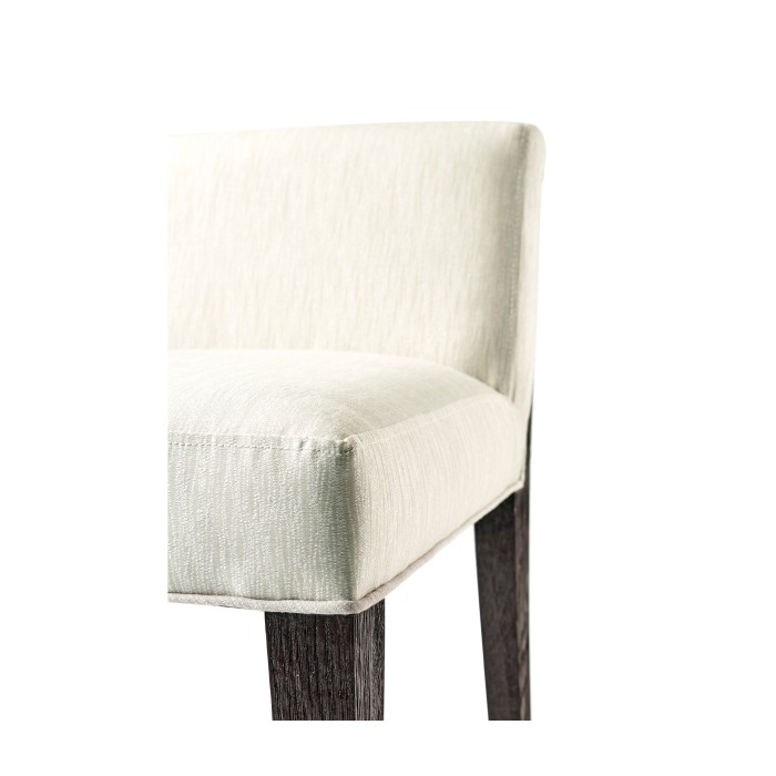 Geometric Dark Mocha Oak Vanity Chair