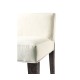 Geometric Dark Mocha Oak Vanity Chair
