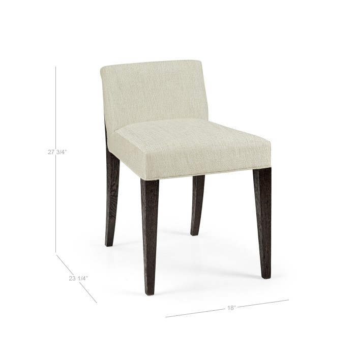 Geometric Dark Mocha Oak Vanity Chair