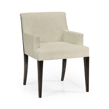 Geometric Transitional Upholstered Dining Arm Chair