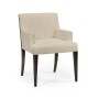 Geometric Transitional Upholstered Dining Arm Chair