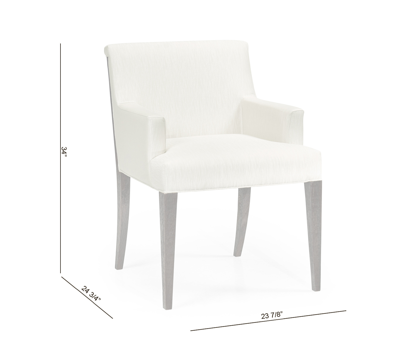 Geometric Transitional Upholstered Dining Arm Chair