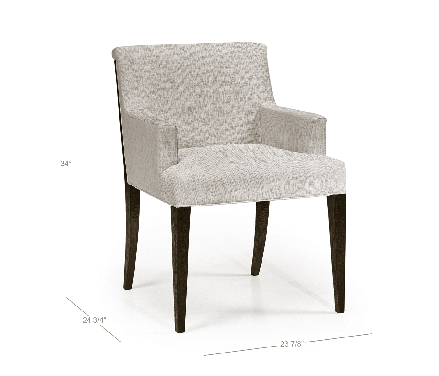 Geometric Transitional Upholstered Dining Arm Chair