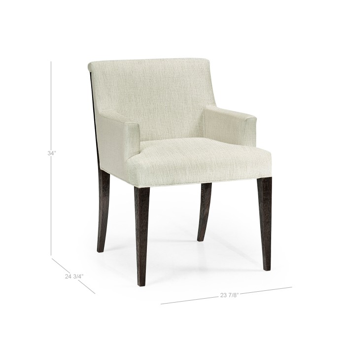 Geometric Transitional Upholstered Dining Arm Chair