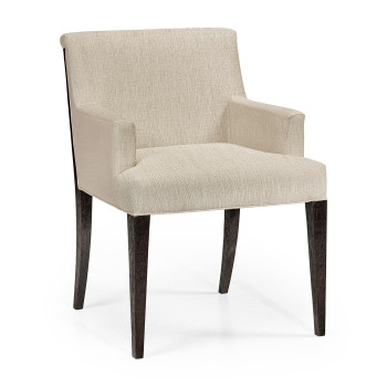 Geometric Transitional Upholstered Dining Arm Chair