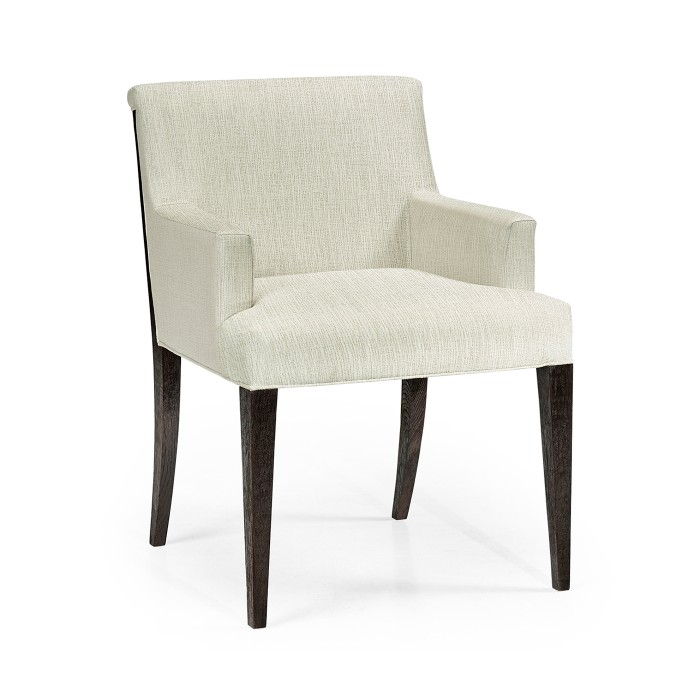 Geometric Transitional Upholstered Dining Arm Chair