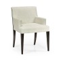Geometric Transitional Upholstered Dining Arm Chair