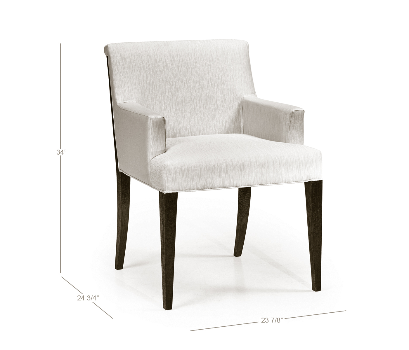 Geometric Transitional Upholstered Dining Arm Chair