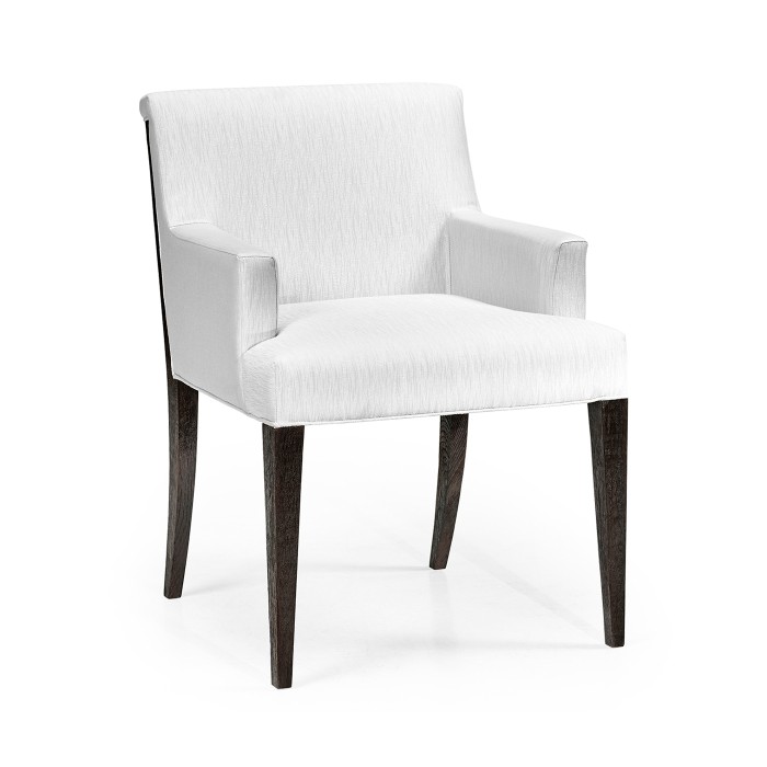Geometric Transitional Upholstered Dining Arm Chair