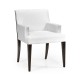 Geometric Transitional Upholstered Dining Arm Chair