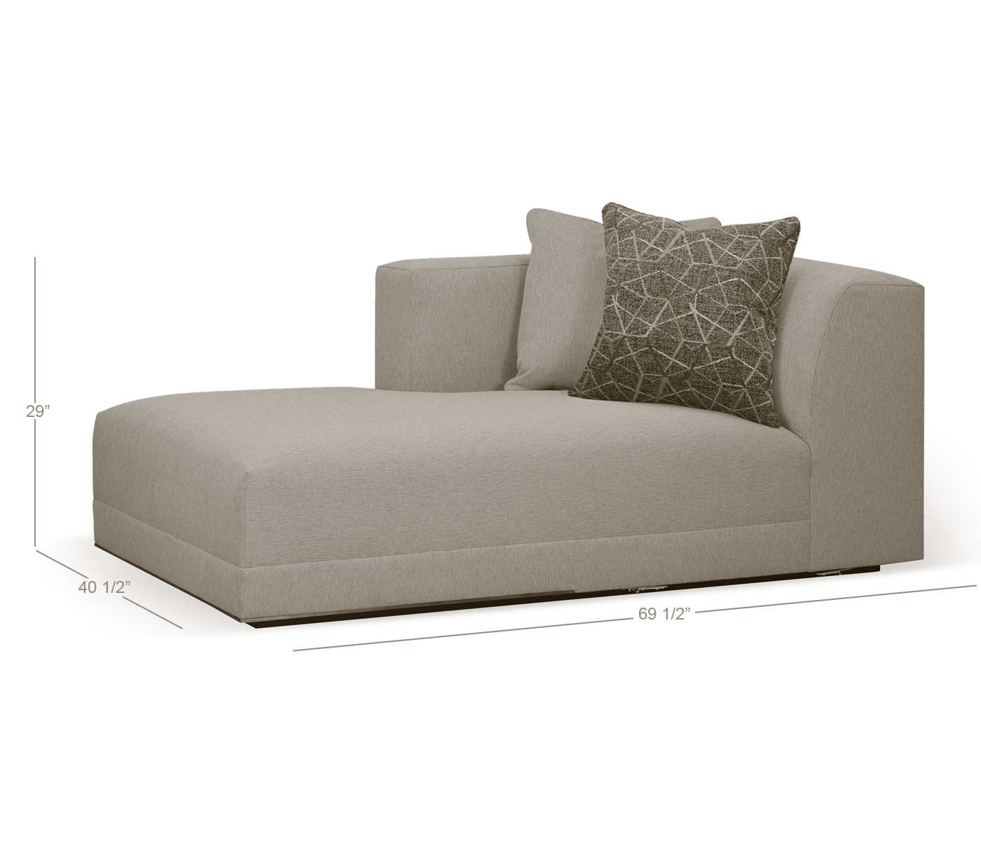 Geometric LFT Arm Chaise Lounge