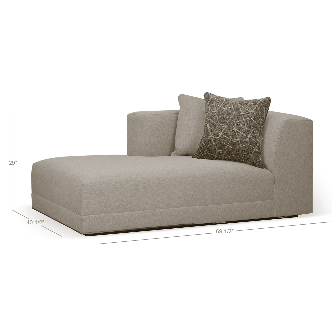 Geometric LFT Arm Chaise Lounge