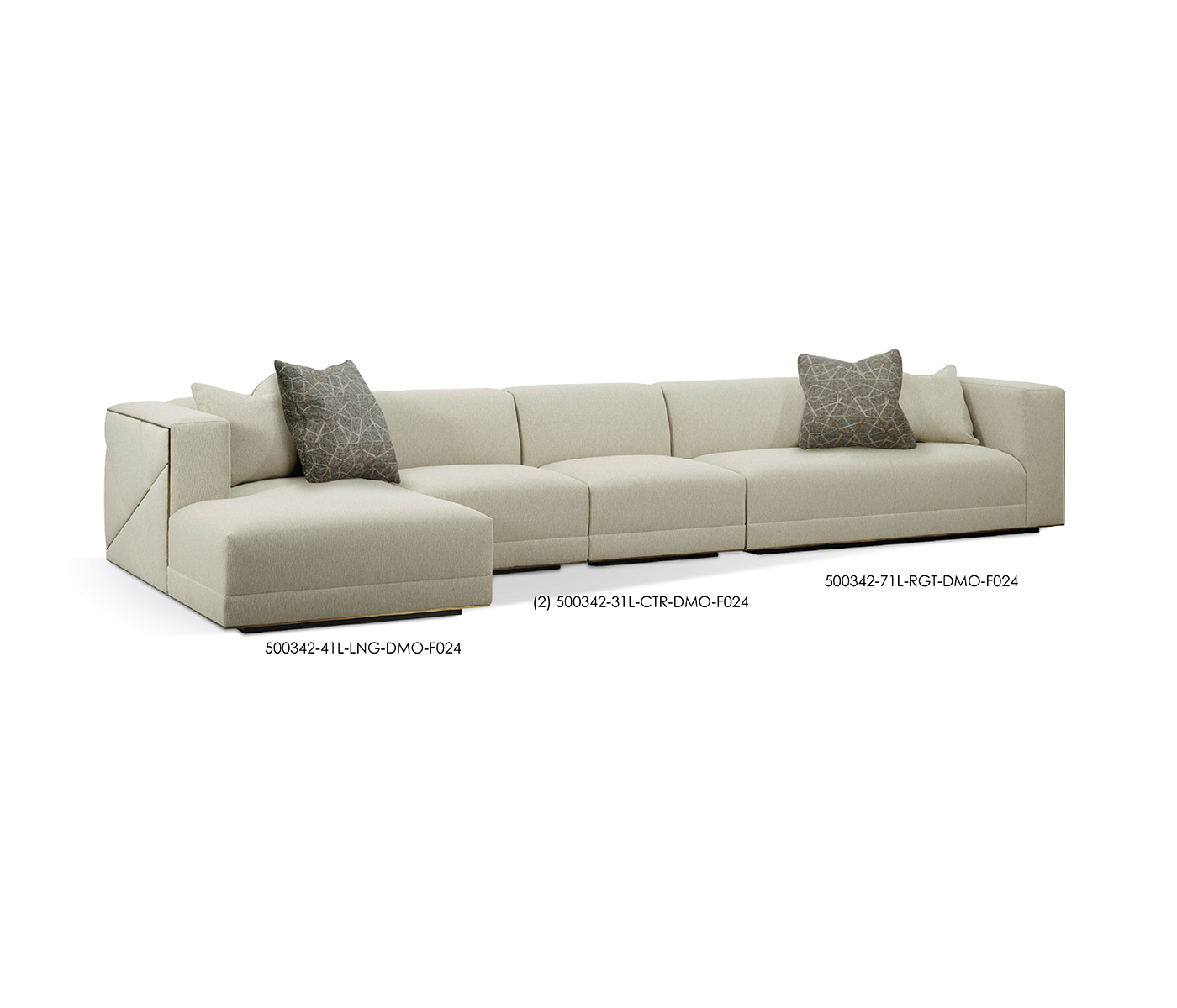 Geometric LFT Arm Chaise Lounge