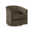 Geometric Dark French Oak Swivel Chair