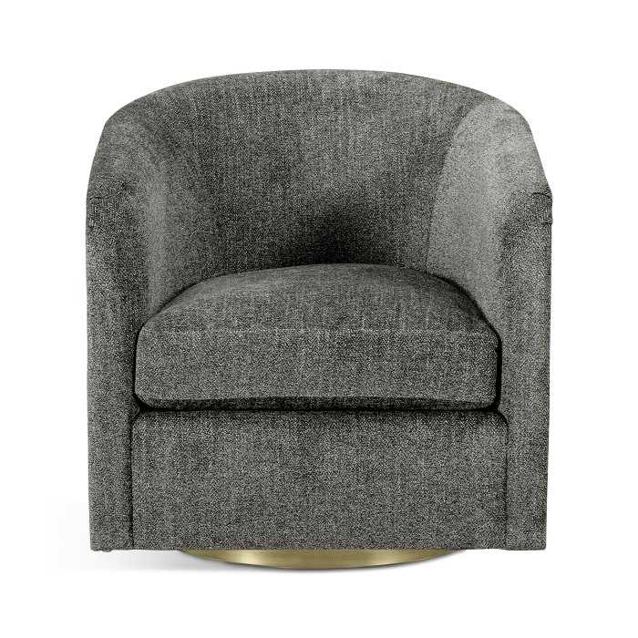 Geometric Dark Mocha Oak Swivel Chair