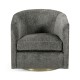 Geometric Dark Mocha Oak Swivel Chair