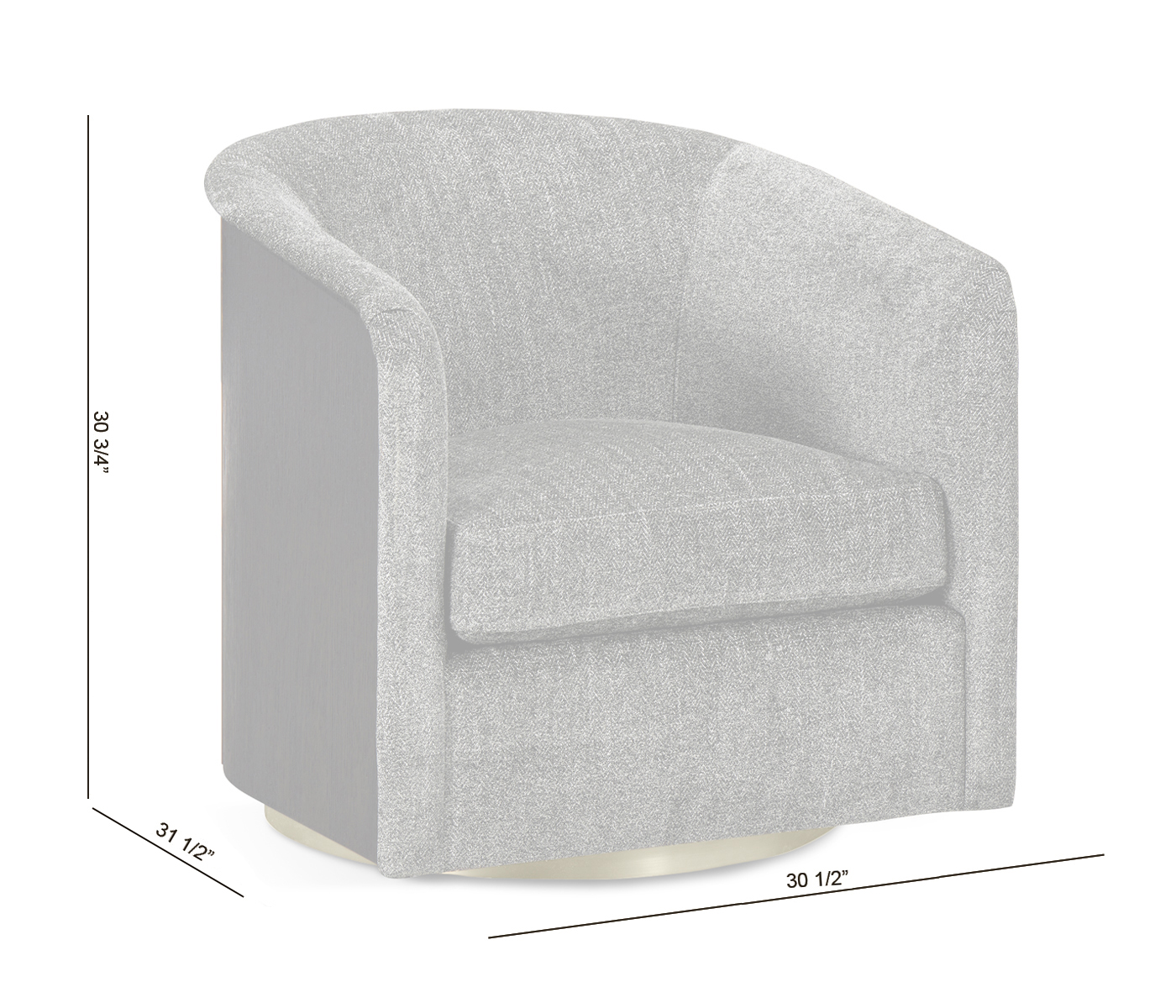 Geometric Dark Mocha Oak Swivel Chair