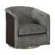 Geometric Dark Mocha Oak Swivel Chair