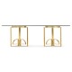 Fusion Rectangular Chinoiserie Antique Etched Brass Dining Table 87