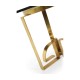 Fusion Rectangular Chinoiserie Antique Etched Brass Dining Table 87