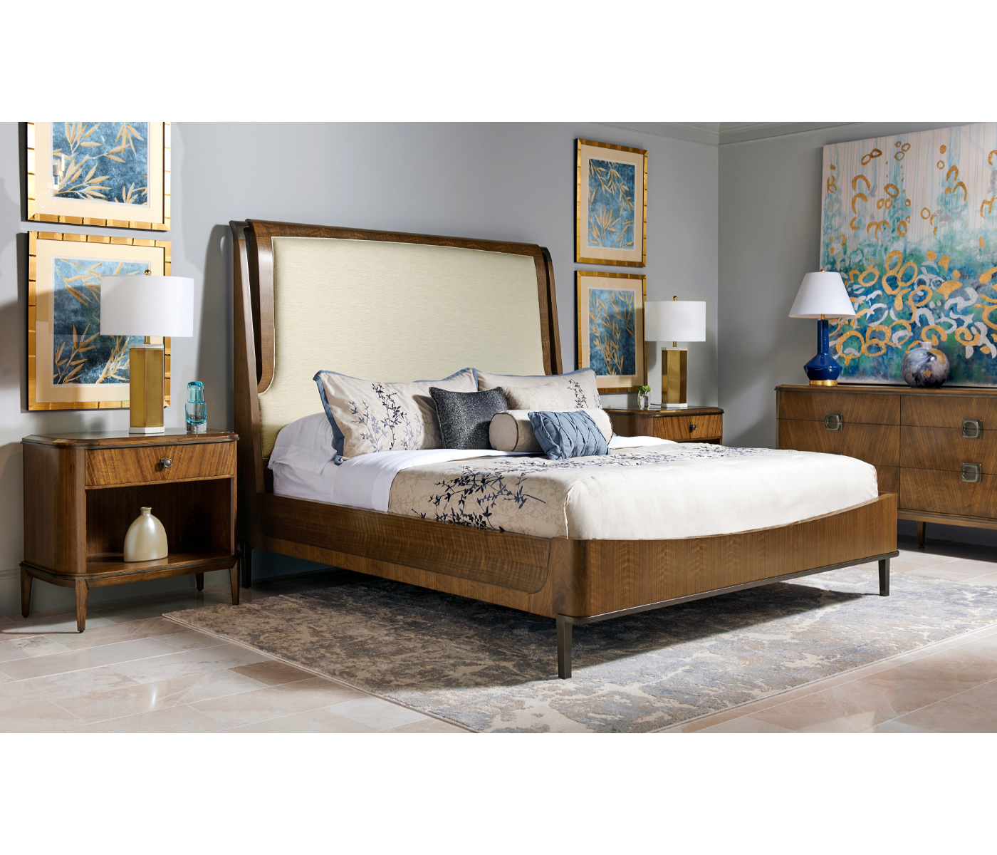 Toulouse Upholstered UK Queen Bed