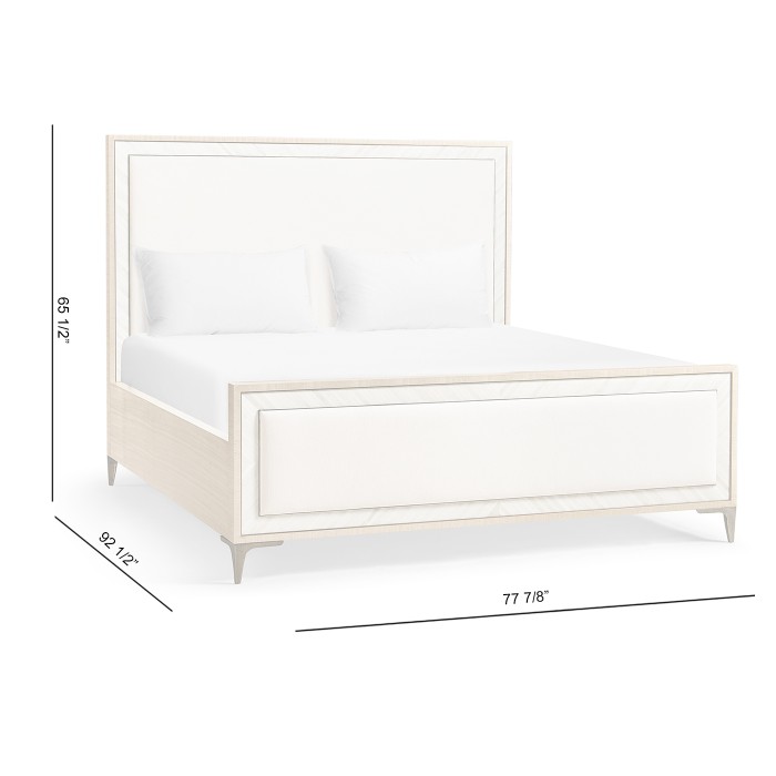 Tideline Bone & Linen-Blend Upholstered Cali King Bed