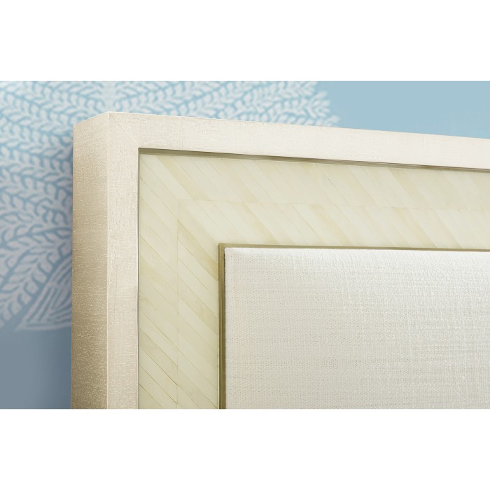 Tideline Bone & Linen-Blend Upholstered Cali King Bed