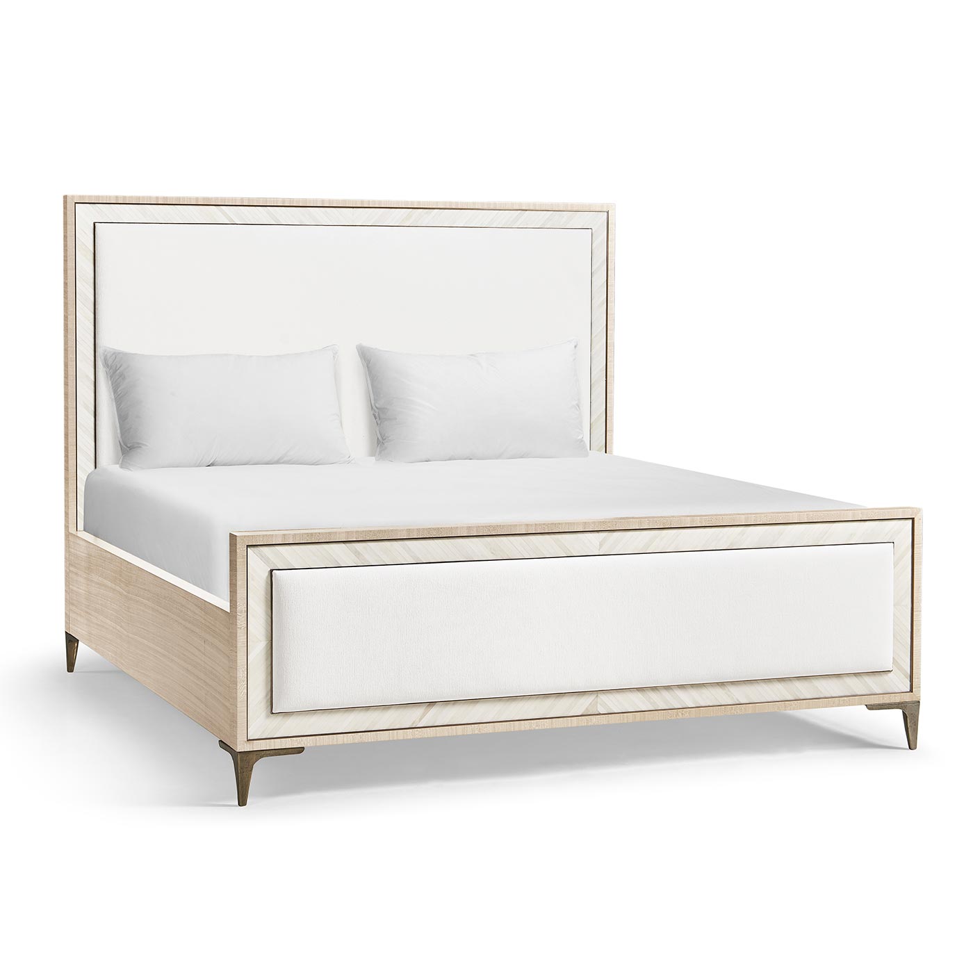 Tideline Bone & Linen-Blend Upholstered UK King Bed