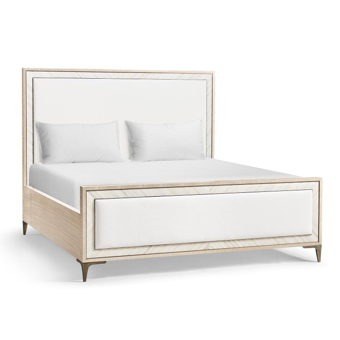 Tideline Bone & Linen-Blend Upholstered UK Queen Bed