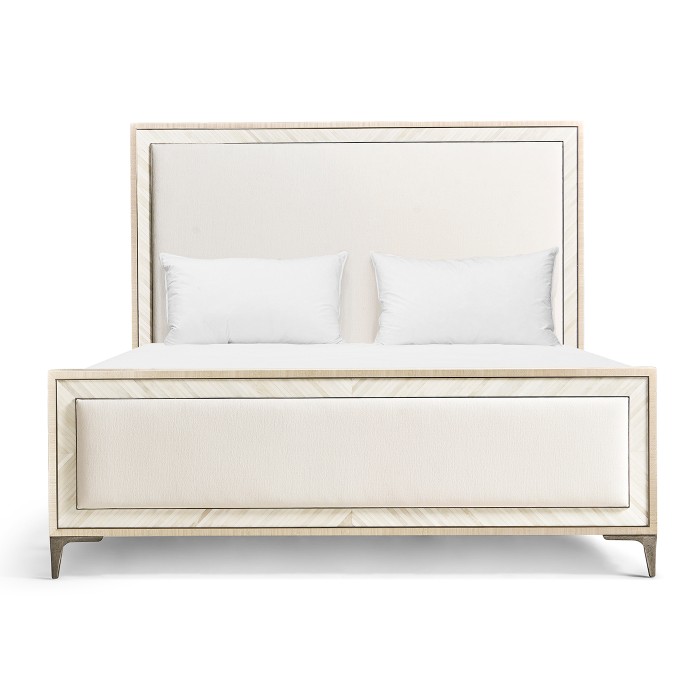 Tideline Bone & Linen-Blend Upholstered Bed