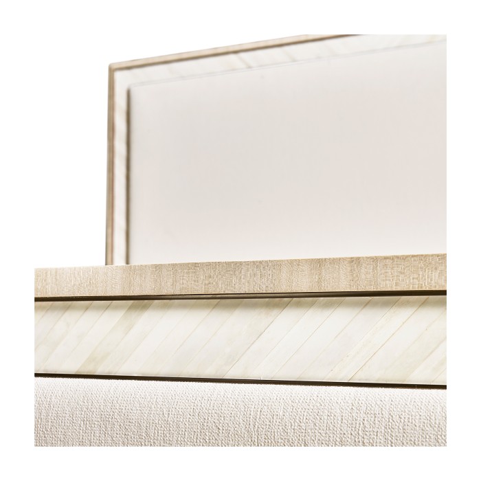 Tideline Bone & Linen-Blend Upholstered Bed