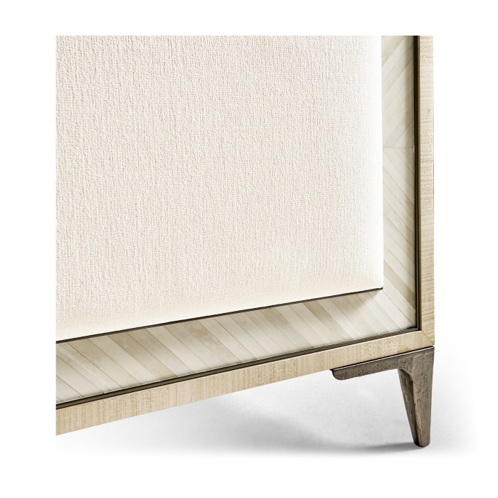 Tideline Bone & Linen-Blend Upholstered Bed