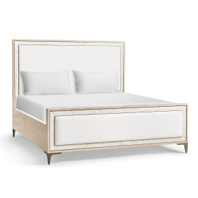 Tideline Bone & Linen-Blend Upholstered Bed