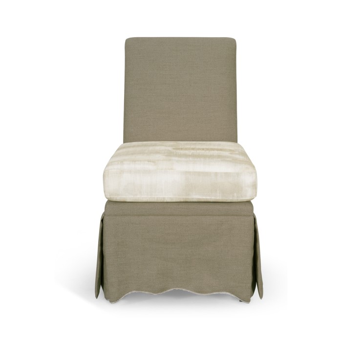 Linen Skirted Parsons Chair