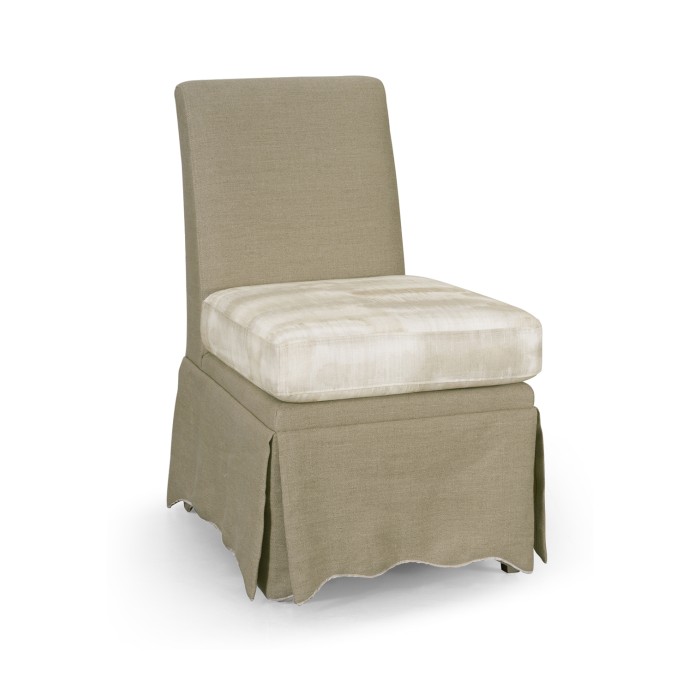 Linen Skirted Parsons Chair