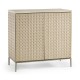 Cnoidal Carved Cane Door Chest