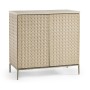 Cnoidal Carved Cane Door Chest