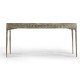 Cnoidal Cane Carved Metal Desk