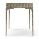 Cnoidal Cane Carved Metal Desk