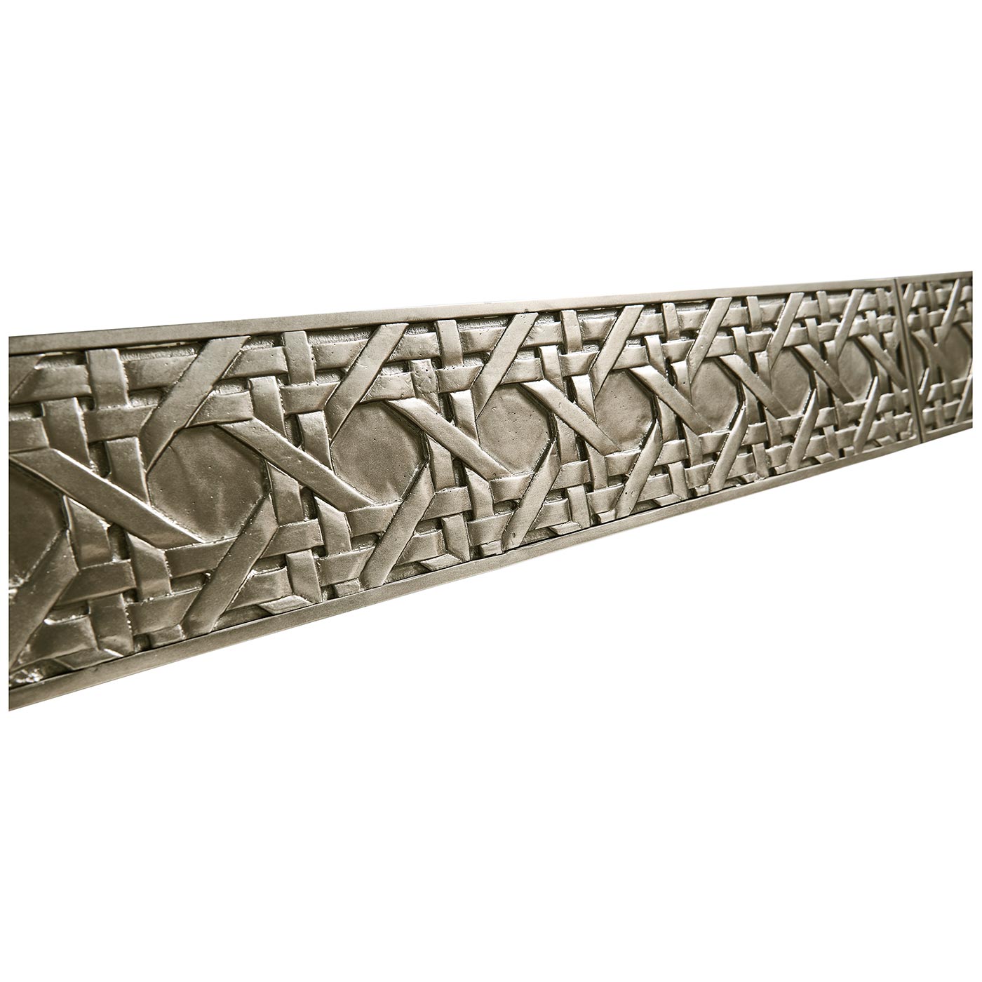 Cnoidal Cane Carved Metal Desk