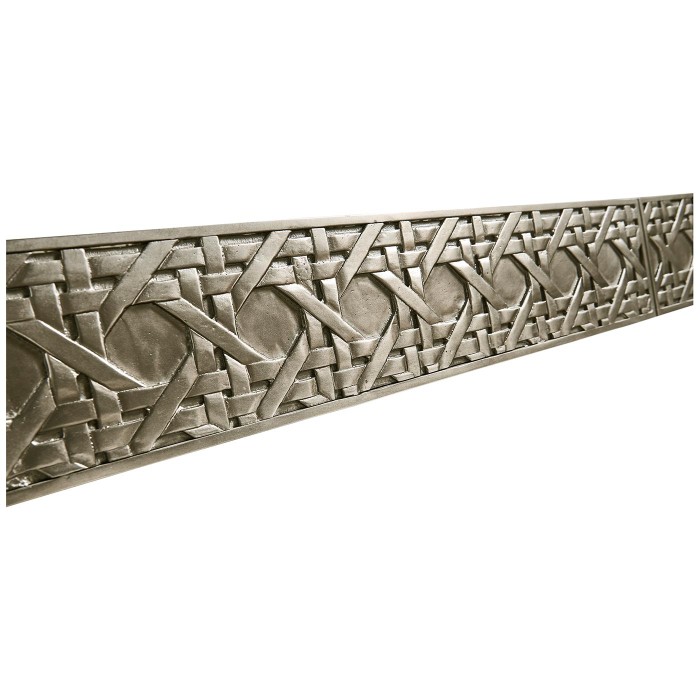 Cnoidal Cane Carved Metal Desk