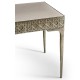Cnoidal Cane Carved Metal Desk