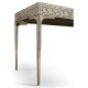 Cnoidal Cane Carved Metal Desk