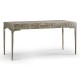 Cnoidal Cane Carved Metal Desk